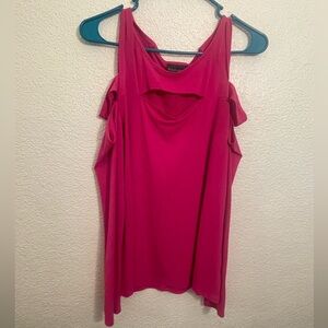 Bold Elements Bright Pink Cut out Top size large